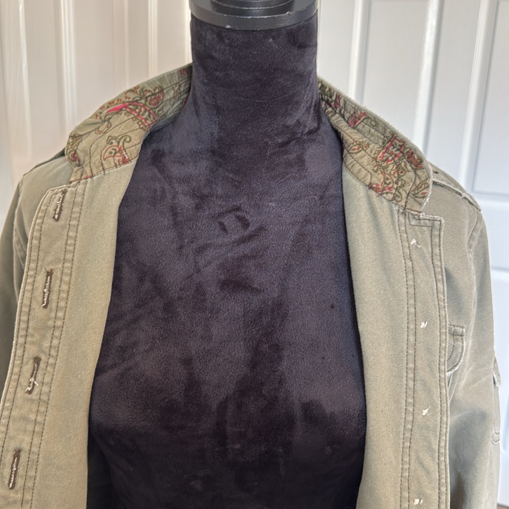Jordache military style jacket juniors large 11/13 - Picture 4 of 5